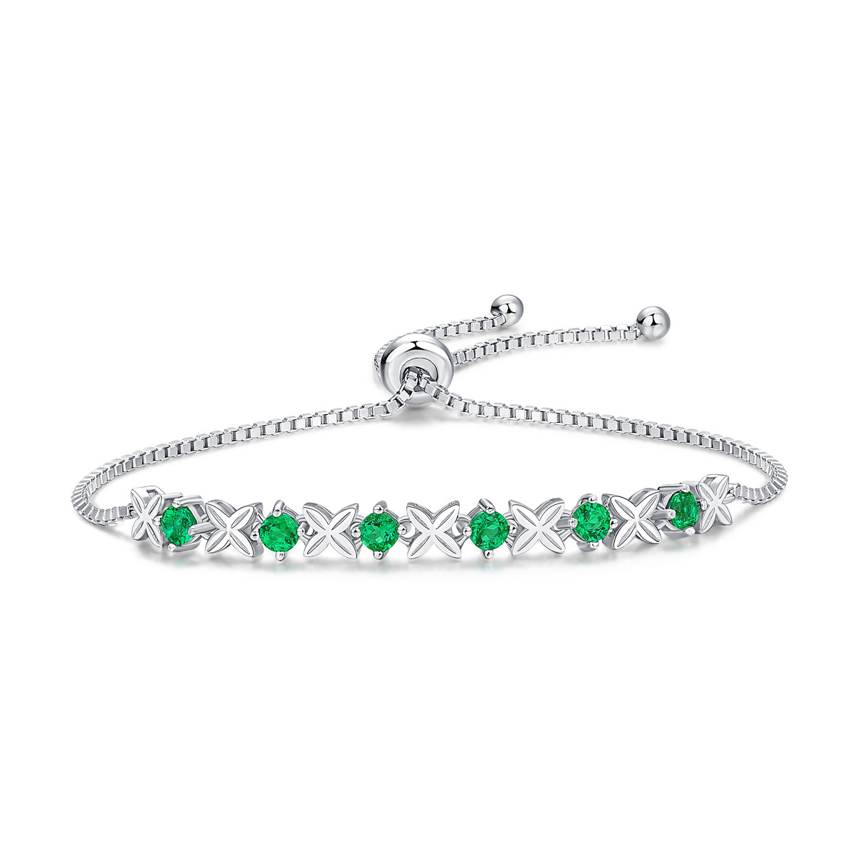 Cultivate Emerald Sterling Silver Bracelet