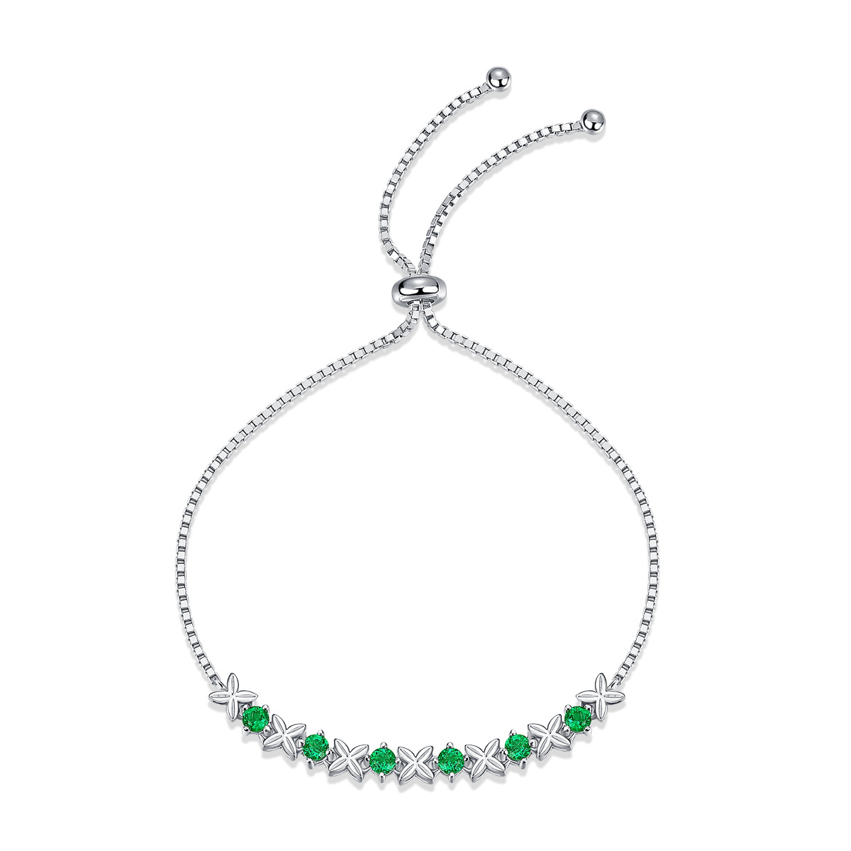 Cultivate Emerald Sterling Silver Bracelet