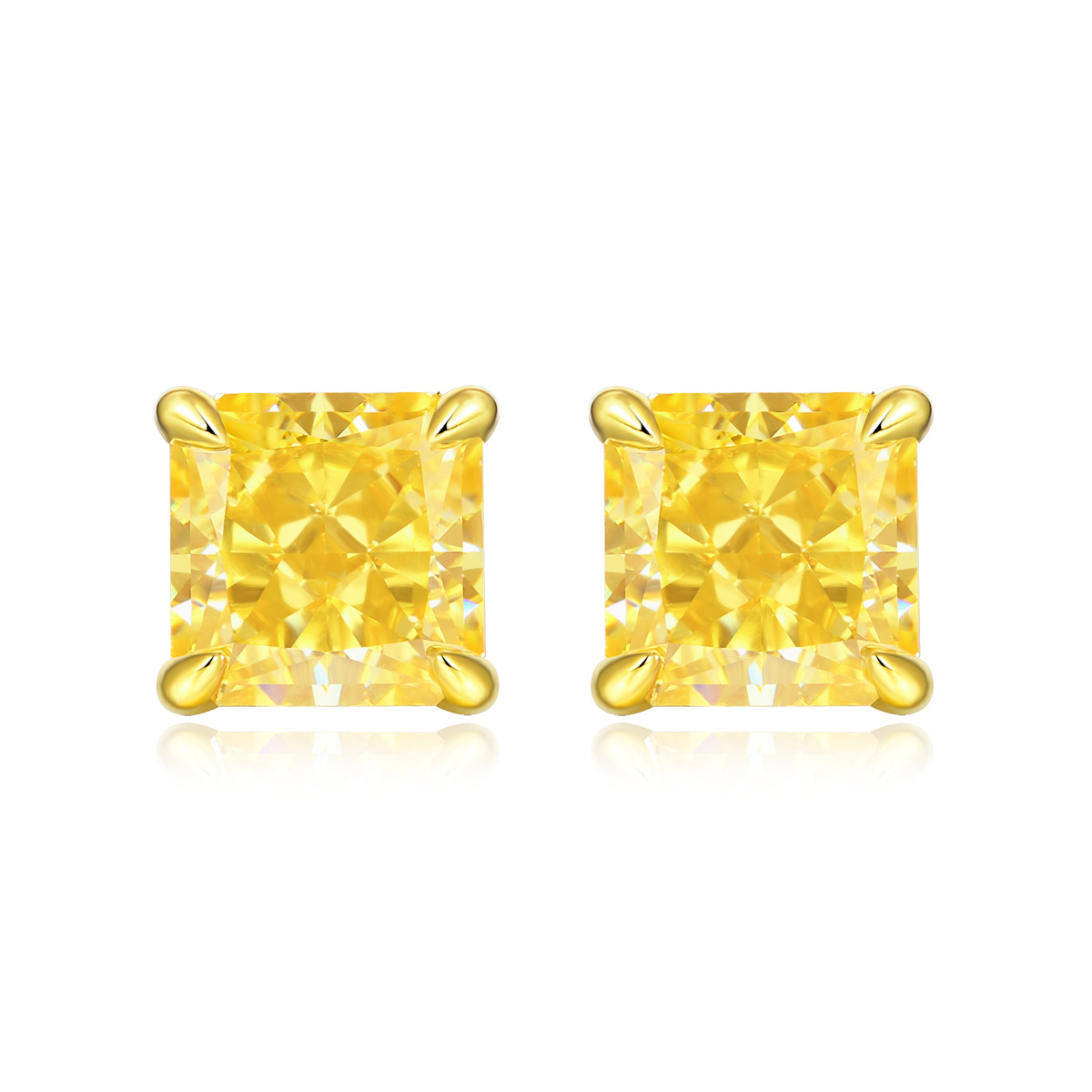 8.60 Ct High Carbon Diamond Sterling Silver Earrings