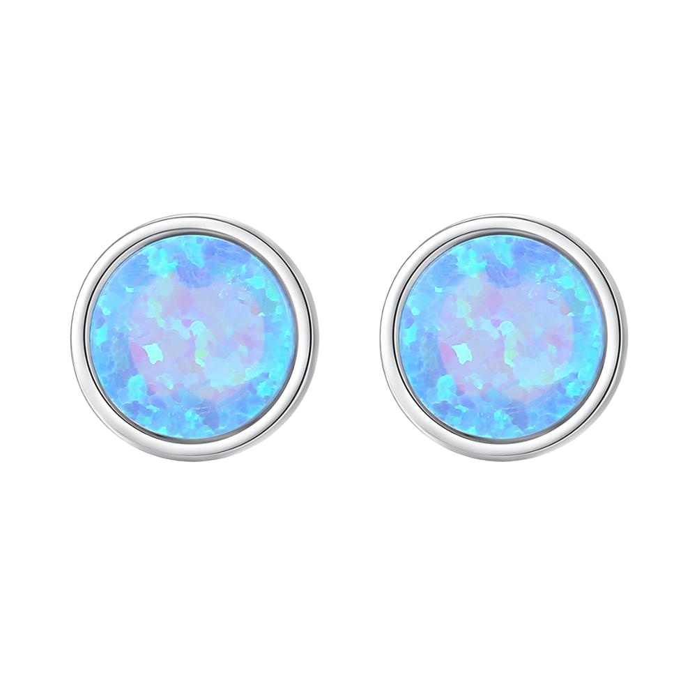 Love Blue Opal Treasure Sterling Silver Earrings