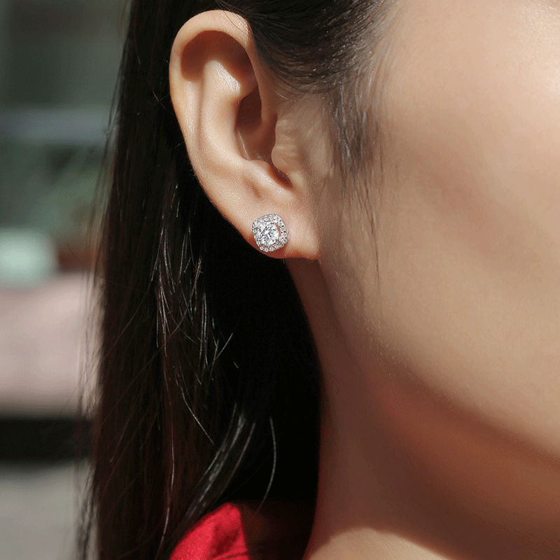.5Ct Moissanite Streling Silver Earrings