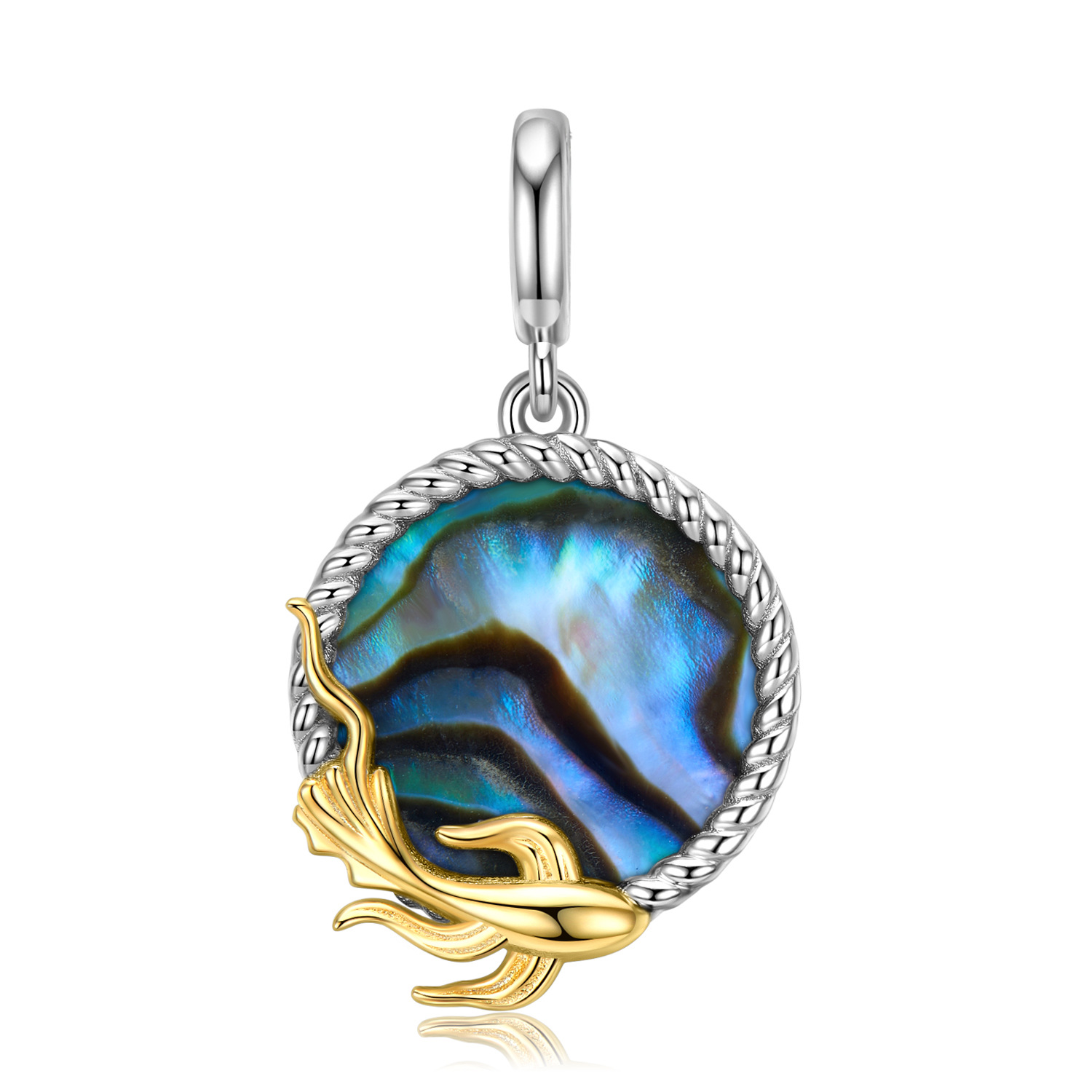 Sparkling Goldfish Pendanat Sterling Silver Necklace