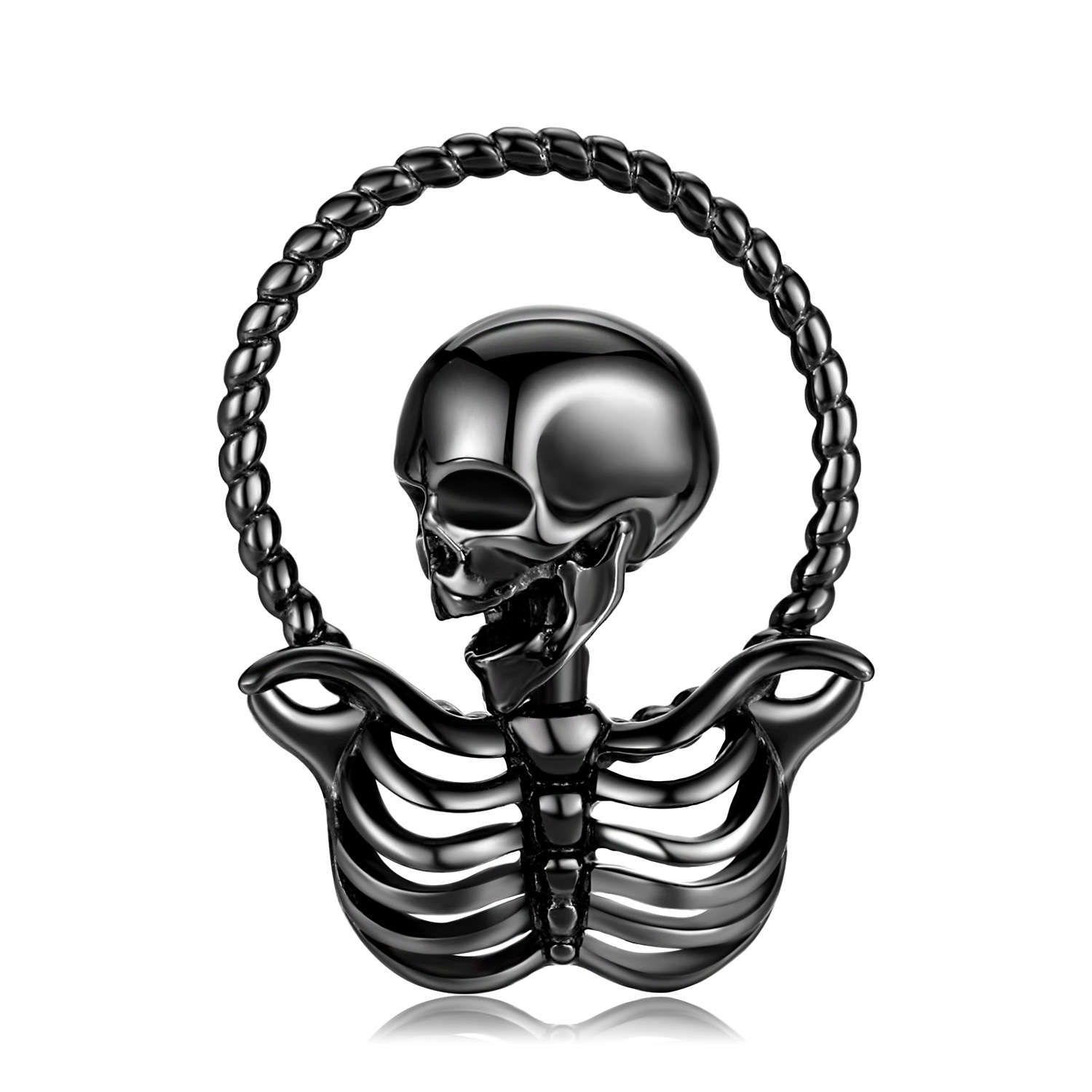 Skeleton GOD Sterling Silver Pendanat Necklace