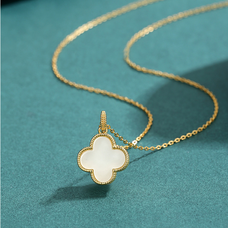 Hetian Jade Elegant Pendant Sterling Silver Necklace