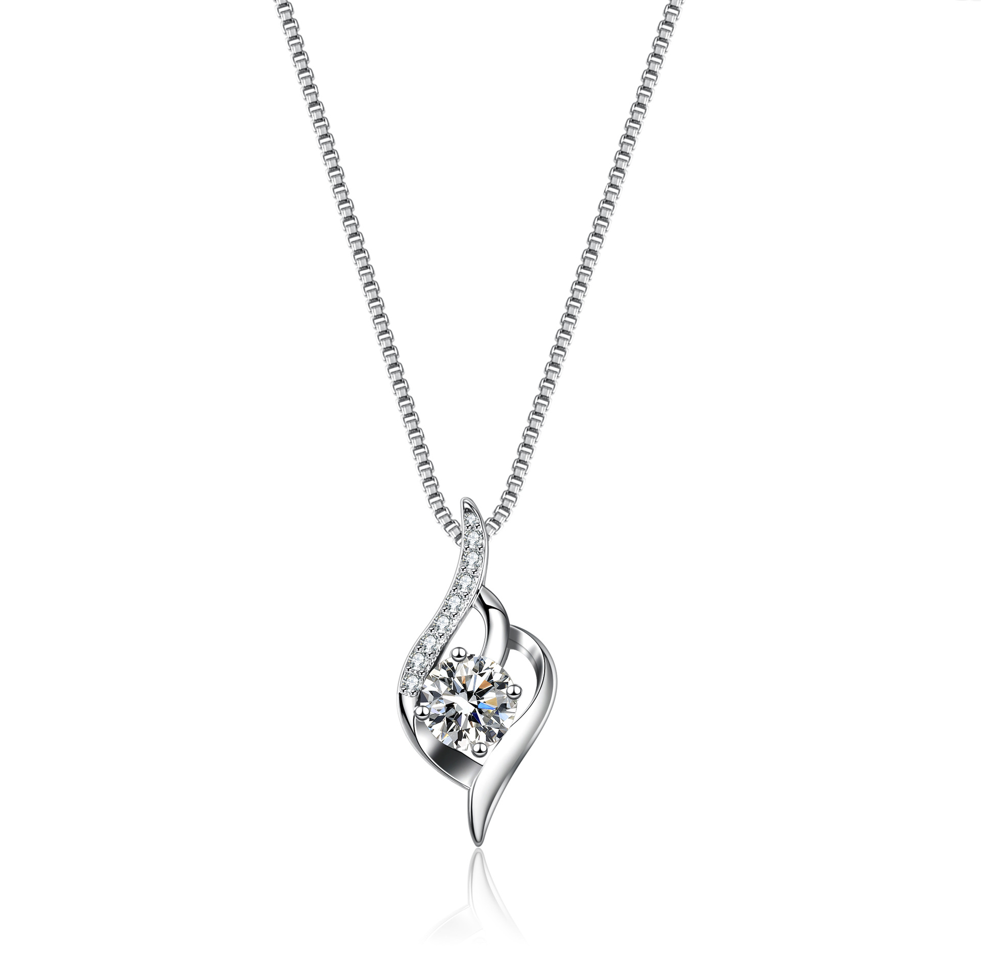 .8 Ct Moissanite Diamond Sparkling Sterling Silver Necklace