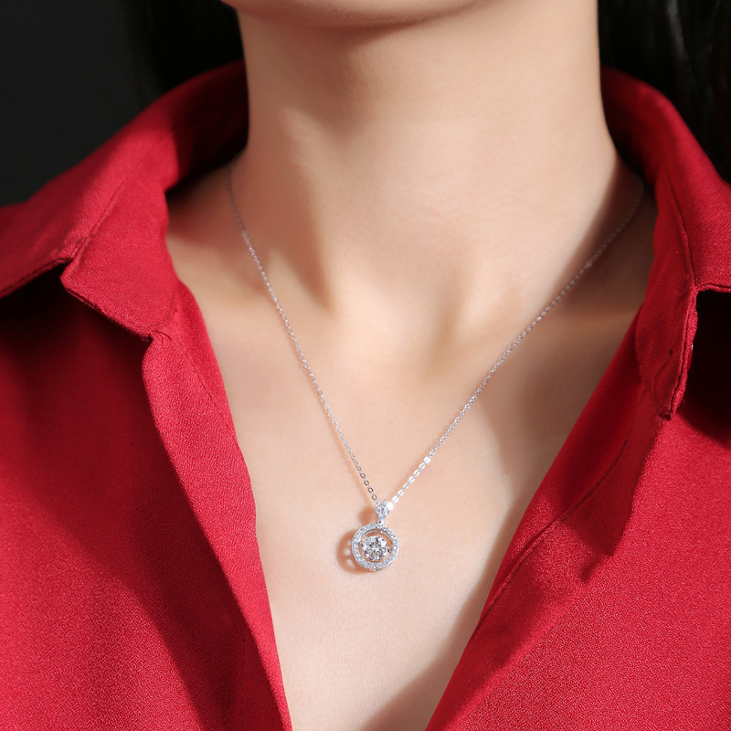 1Ct Moissanite Sterling Silver Necklace
