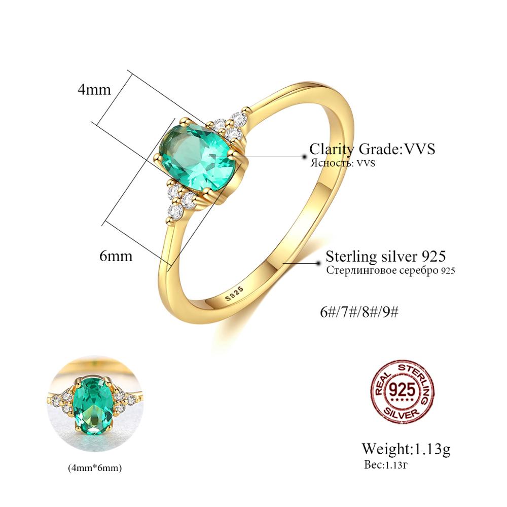 18K Gold Plated Sterling Silver Gemstone  Ring