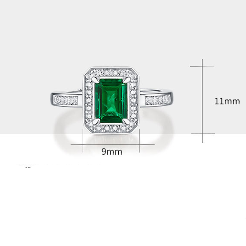 Emerald Green Nurturing Inlaid Sterling Silver Ring