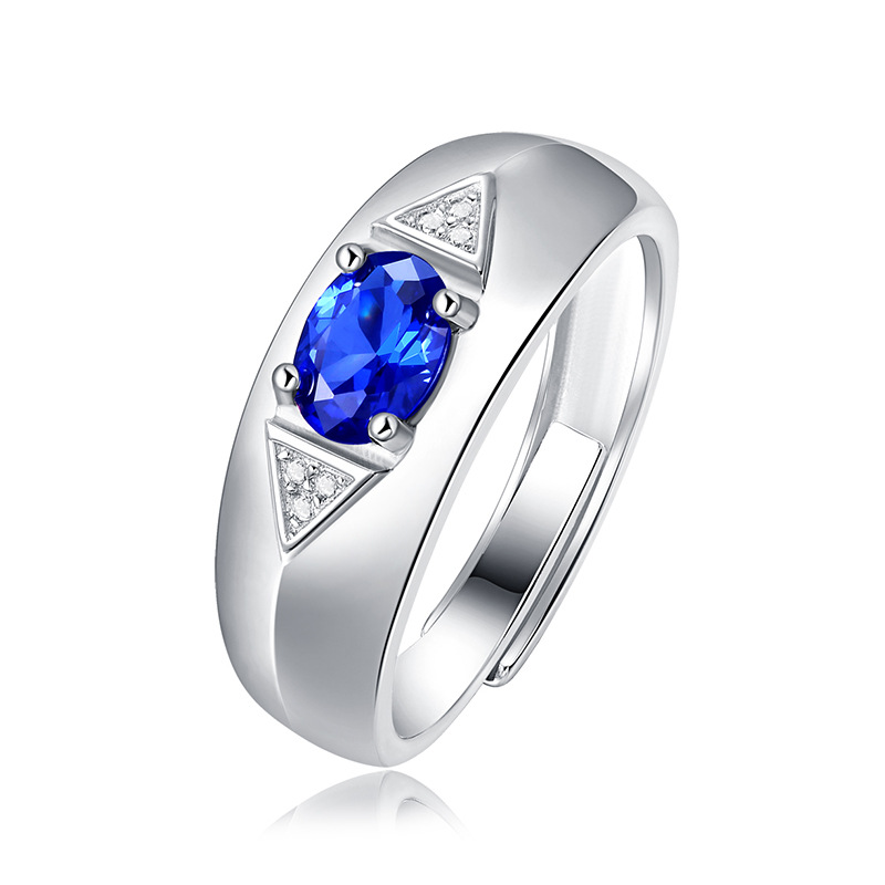 Sapphire Cz  Sterling Silver Ring