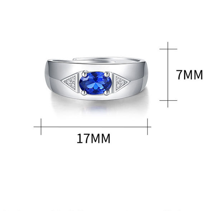 Sapphire Cz  Sterling Silver Ring