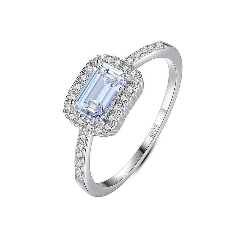 Sky Blue Gemstone Sterling Silver  Ring