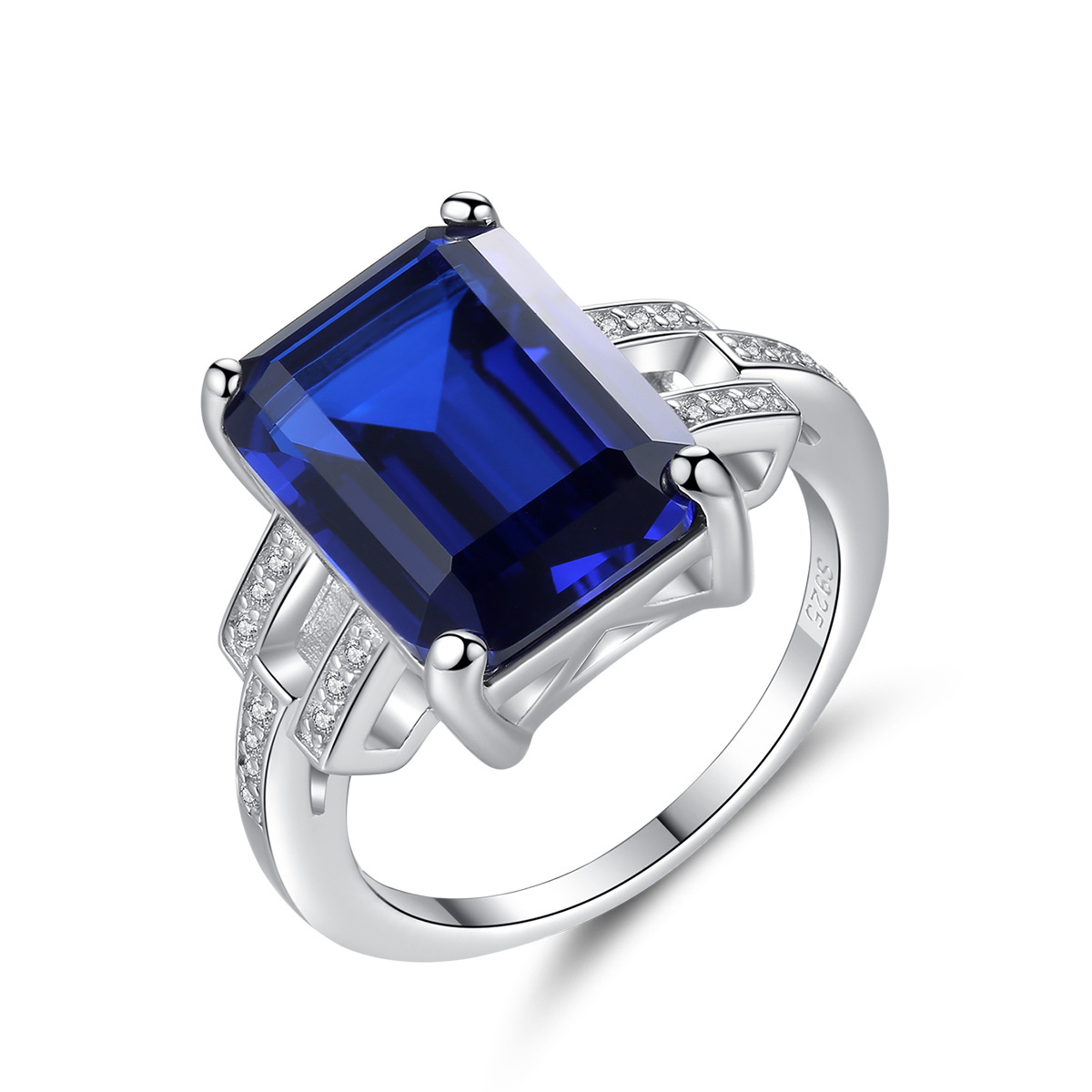 Precious Blue Stone  Sterling Silver Rings