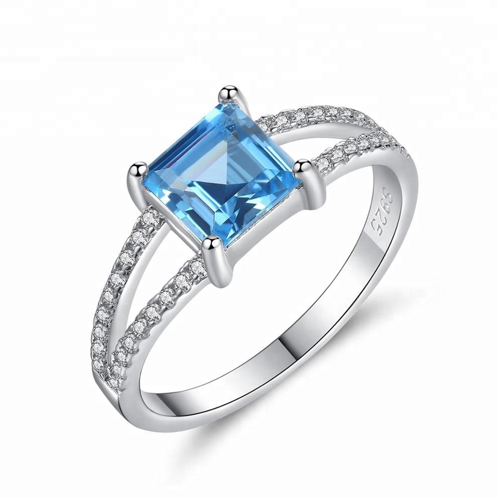Sky Blue Topaz Sterling Silver Ring