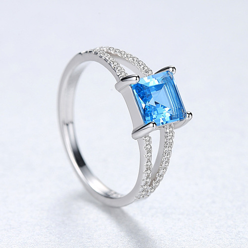 Sky Blue Topaz Sterling Silver Ring