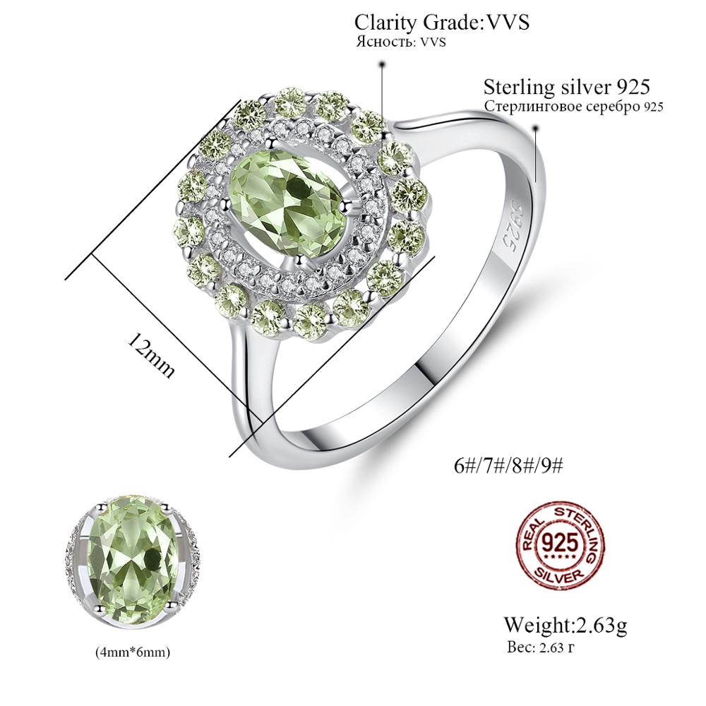Olive Green Gemstone Sterling Silver Ring