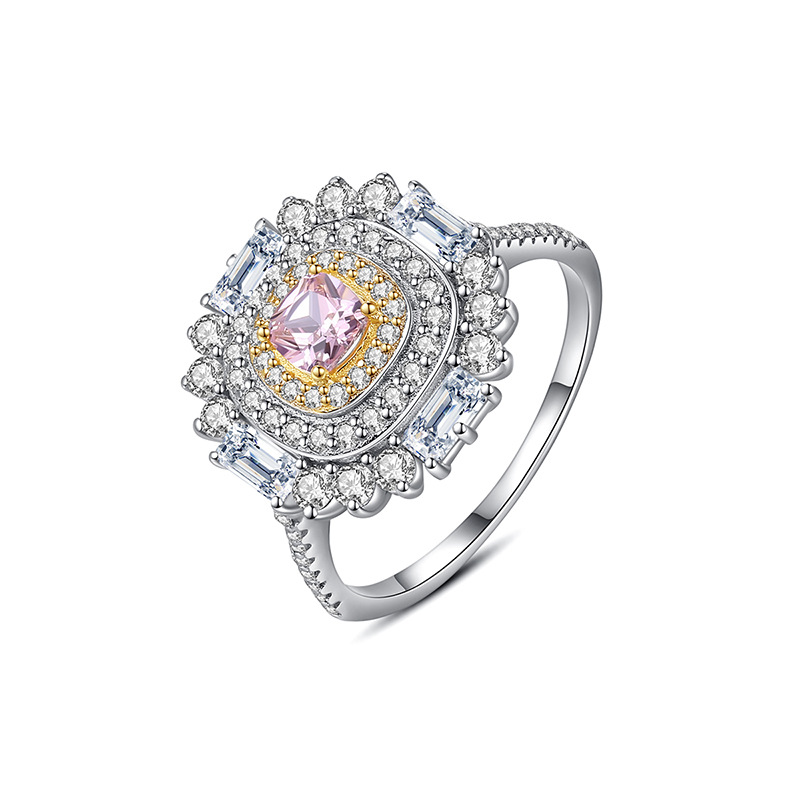Gems with Cz Sterling Silver Ring