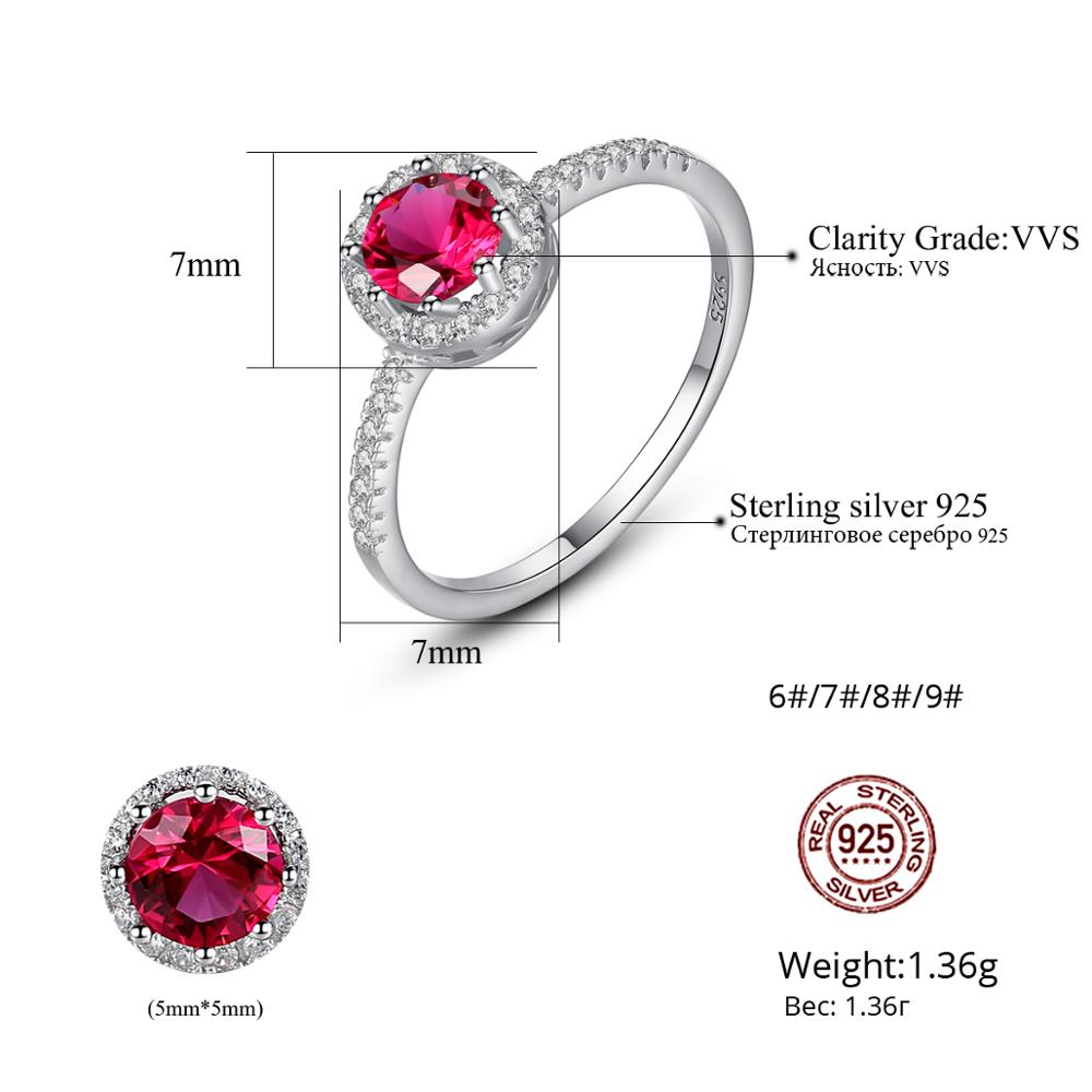 Pink Ruby Sterling Silver Rings