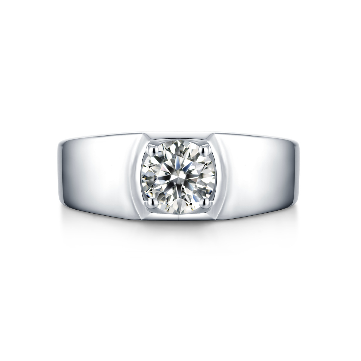 3 Ct Moissanite Diamond Sterling Silver Sparkling Ring