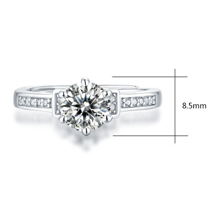 3 Ct Moissanite Diamond Sterling Silver Sparkling Ring