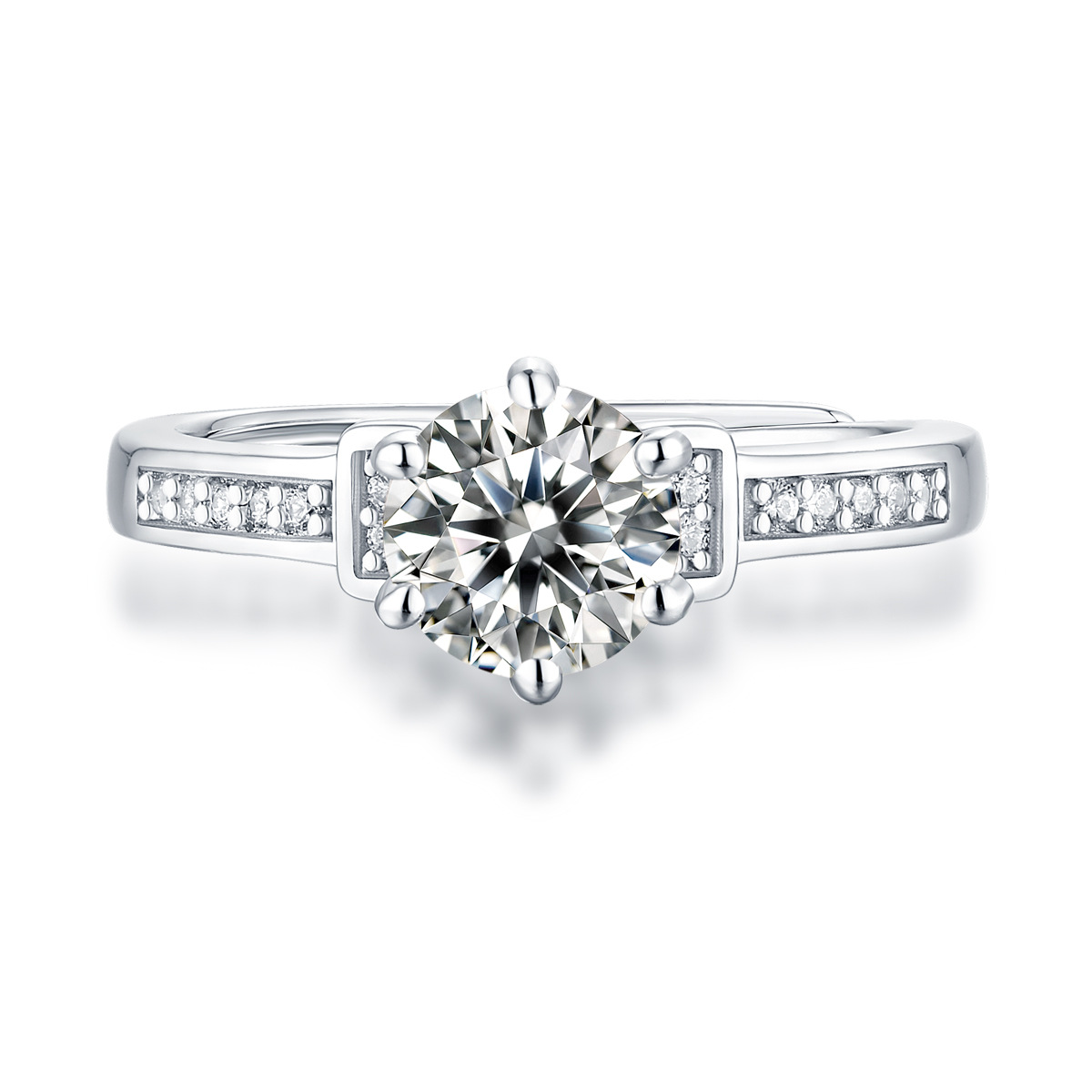 .5 Ct Moissanite Diamond Sterling Silver Sparkling Ring