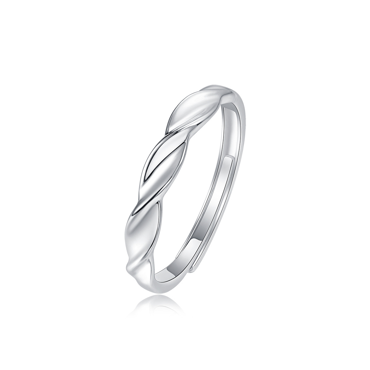 .5 CT Moissanite Diamond Adjustable Pair Sterling Silver Ring