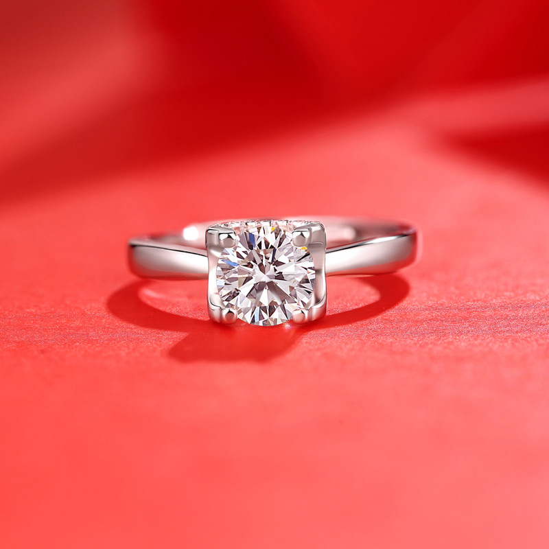 .5Ct Moissanite Diamond Sterling Silver Ring
