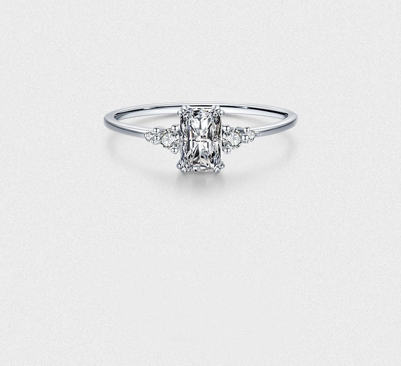 5A Cz Classic Cut Sterling Silver Ring